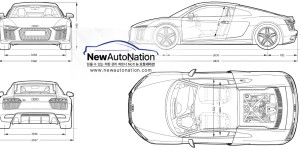 아우디 R8 외관사면도